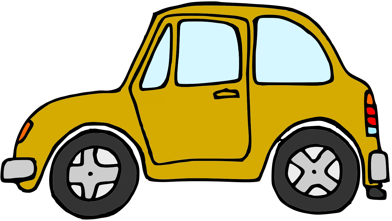 Autorská ilustrace žluté auto Hravé stroje